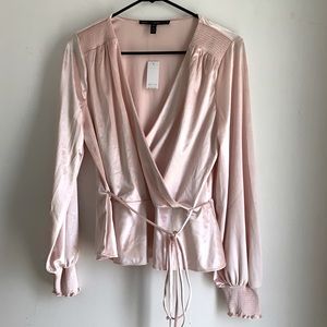 Light pink velvet shirt